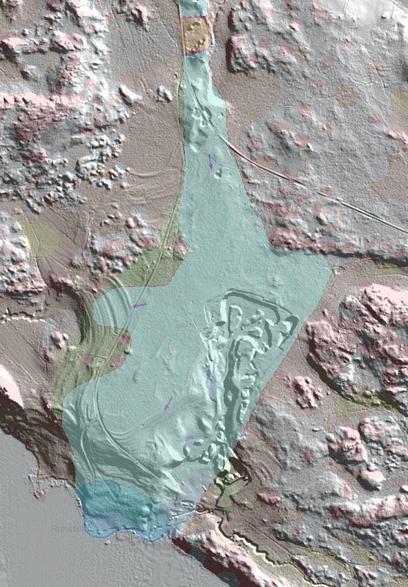 På grundval av geologiska kartor, information från olika arkiv och kompletterande undersökningar görs en bedömning av: - Grundvattenmagasinets utbredning