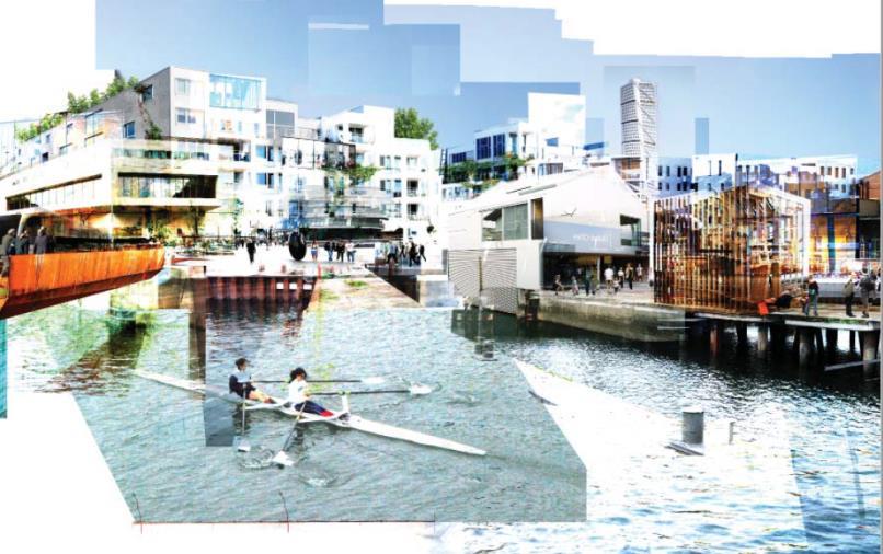 I granskningsförslaget ges möjligheter för ett museum i de byggnader som ska bevaras. Tre nya broar planeras till Varvsstaden en söder om Klaffbron och två över södra delen av Varvsbassängen.