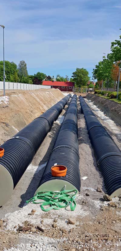 Bro och Väg lägger över 200 meter av den näst största dimensionen när Vallaskolan byggs ut.
