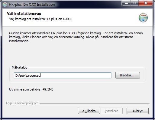 5. Programmen packas nu upp på vald katalog.