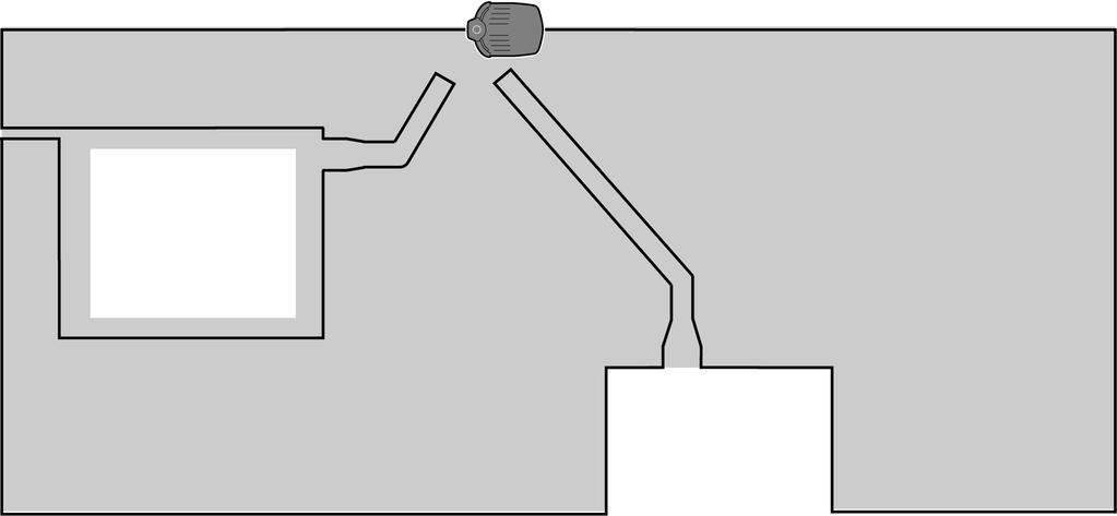 GENVÄGSKABEL: EN LINJE INSTALLATION 25-30 cm 30 cm 90 grader 18-20 cm Avståndet från den mittre skruven till slutet av genvägskabeln ska vara 80-85 cm Värdet för inställningen Wire overlap