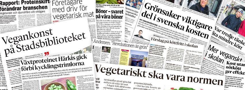 Pressnytt Svensk mat- och miljöinformation och våra kampanjer Vegonorm, Köttskatt och Köttfri måndag fortsätter att framgångsrikt debattera våra viktiga frågor i dagspress.