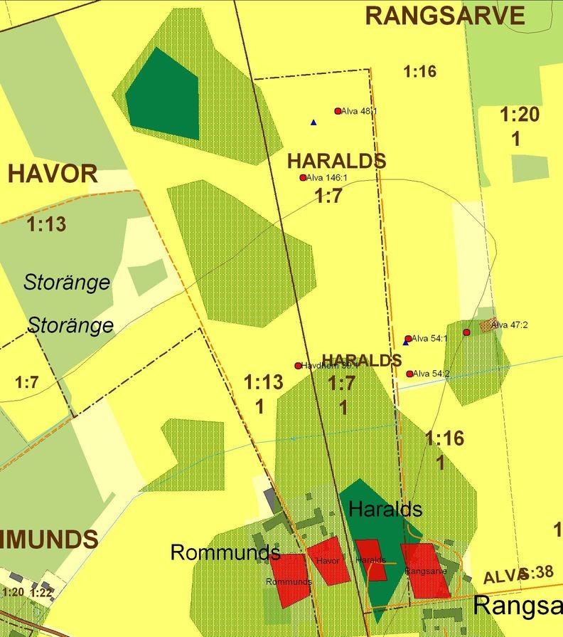 Inledning - Rangsarve, Haralds och Havor Gårdarna Rangsarve, Haralds, Havor och Rommunds (de två senare gårdarna i Havdhem socken) bildar ett intressant grannlag, där man kan ana att gårdarna vid ett