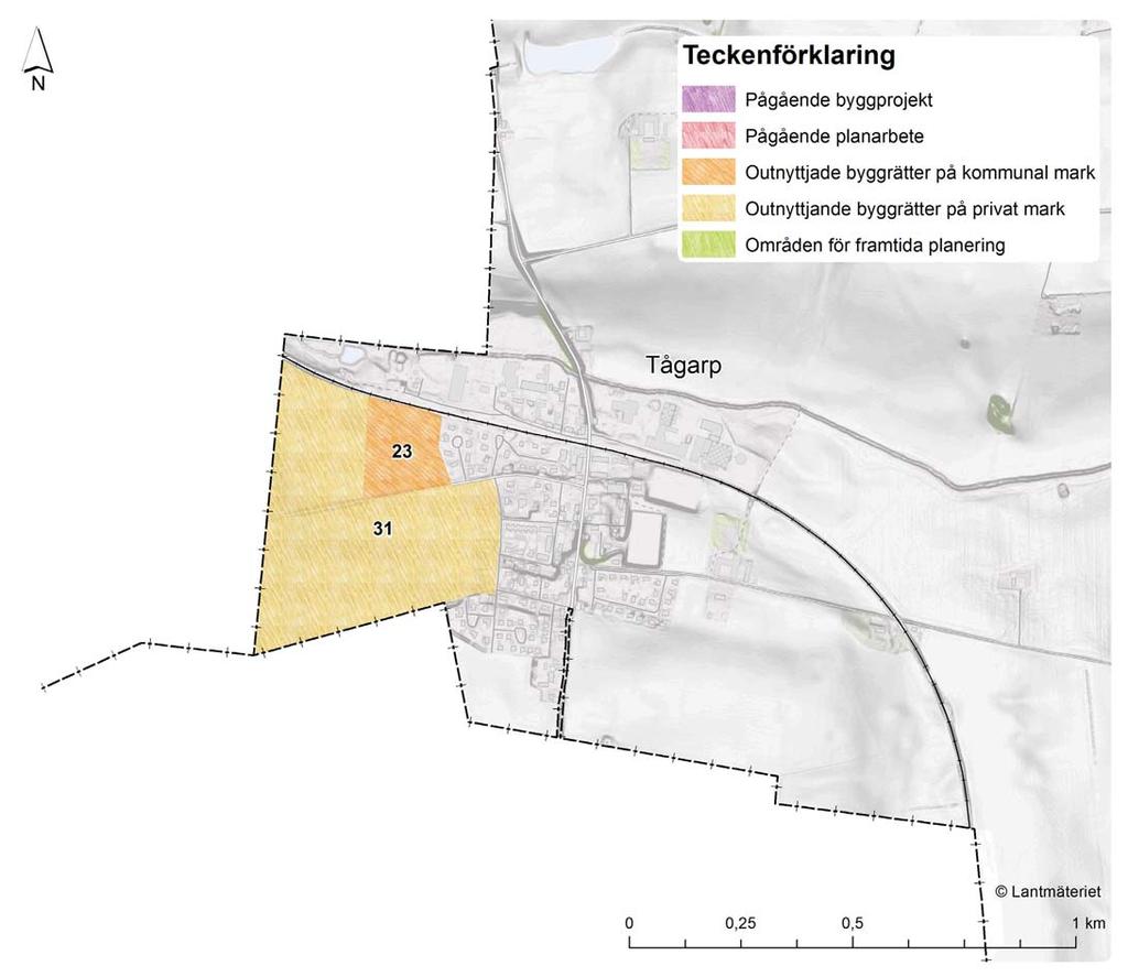 Planer för möjliga bostäder i Tågarp Figur 77. Planer för möjliga bostäder i Tågarp. Källa: Svalövs kommun.