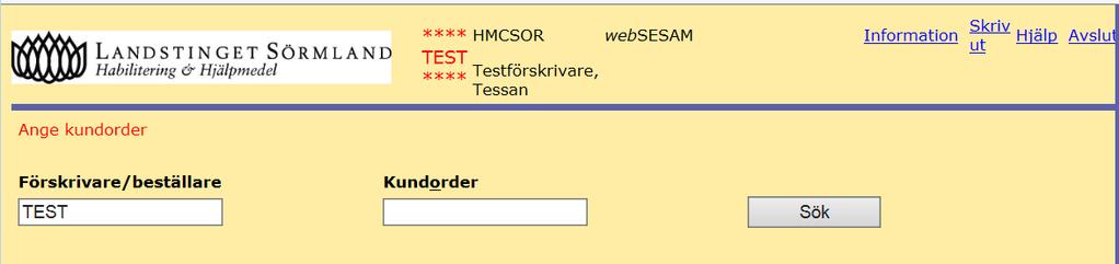 15(23) Hur kan jag söka upp kundordern igen? Logga in i websesam: http://websesam2.dll.se/login.aspx?