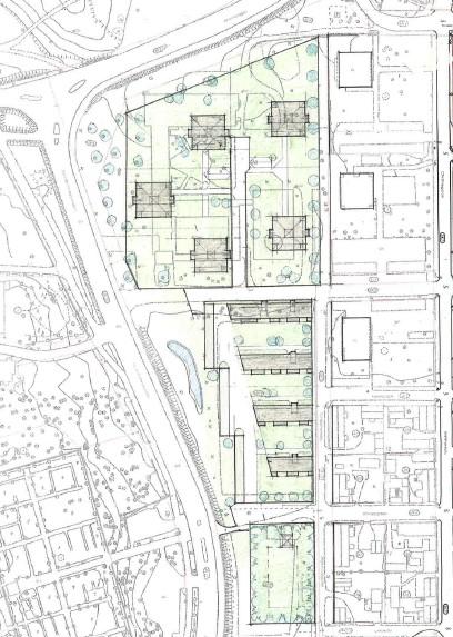 Denna väg skulle förbinda stadens nordvästra bostadsområden med arbetsplats och market-områden i staden östra del. B.