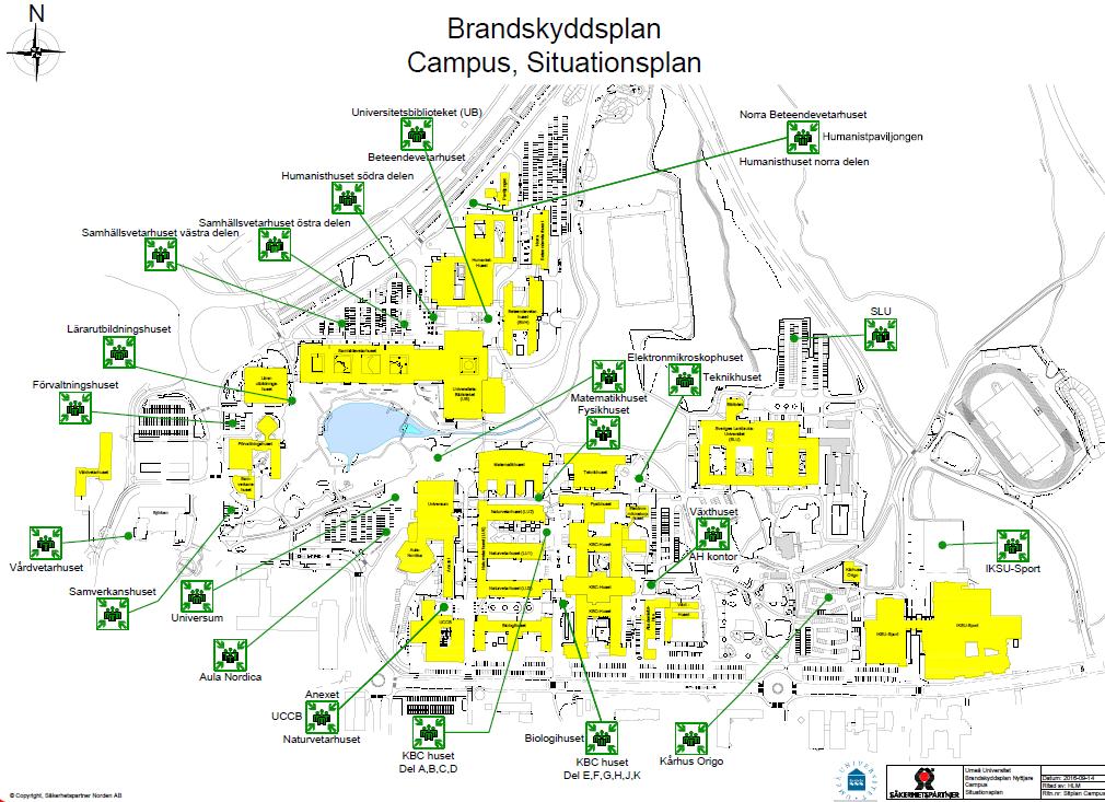 Sid 13 (21) Brandredskap Umeå universitet har avtal med Aptum AB för byte, service och montering av brandredskap. Service av handbrandsläckare sker vartannat år.