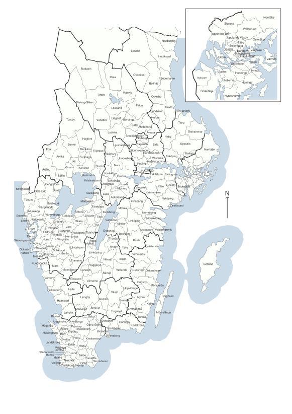 Kårnamn Huvudort, Län, kommuner Kårnamn Skellefteå Norrbotten + Västerbotten (Skellefteå, Norsjö, Malå, Sorsele, Storuman) Västra Götaland Umeå Jämtland Gävleborg Dalarna Värmland Örebro Västmanland