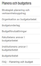 Resultatbudget TRANSFERERINGAR Erhållna medel Lämnade bidrag Summa TRANSFERERINGAR http://medarbetarportalen.gu.