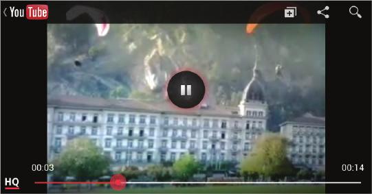 Media YouTube Använd programmet för att titta på videoklipp från webbplatsen för YouTube. Tryck lätt på YouTube på programskärmen.