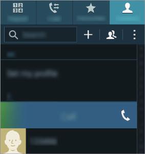 Telefon Ringa samtal från samtalsloggar eller kontaktlistor Tryck lätt på Loggar eller Kontakter, och dra sedan en kontakt eller ett telefonnummer åt höger för att ringa ett samtal.