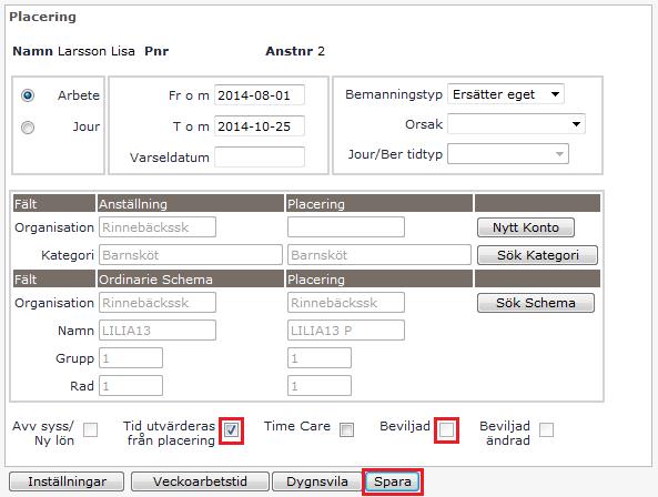 Se till att Organisation är vald. Man kan söka med eller utan Aktuell From datum. Söker du med aktuellt from datum visas bara de scheman som är aktiva just nu. Välj sedan Visa.