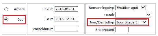 3.2 Koppla jourschema Jourschema kopplas i Placering på samma vis som ett placeringsschema. Se 2.2 Skapa Placering.