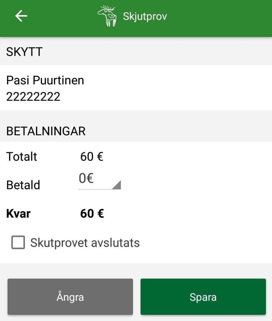 betalning Kryssas i först efter att alla betalningar har