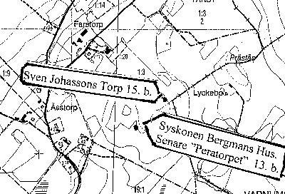 11 13. a. Soldattorpet. (se Knektar i Tärby.) 13. b. Åserna. (Stommens utmark vi Farstorp.