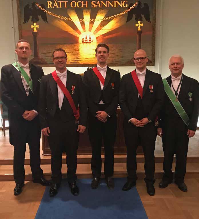 GRADGIVNING Tredje graden i logen De Sju Härader lördagen den 14 oktober F.v.