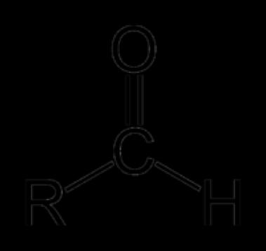 Hos den enklaste aldehyden metanal utgörs R-gruppen av enbart en väteatom.