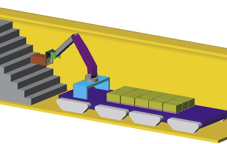 Figure 6-4. Placing the blocks at the intended location. Figure 6-5. Retracting the bottom part of the placing tool.