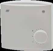 ..24 C, ±3 C Noggrannhet ±0,5 C Material 24 Vac, 1 A, för termoställdon (NC eller NO) IP20 ABS-plast Tillåten omgiv.temp. 0.