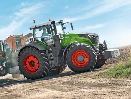Effektfördelning genom Fendts vridmomentsdistribution Den flexibla vridmomentsdistributionen hos den variabla fyrhjulsdrivenheten uppnås genom ett T-stycke som sitter mellan hydraulpumpen och