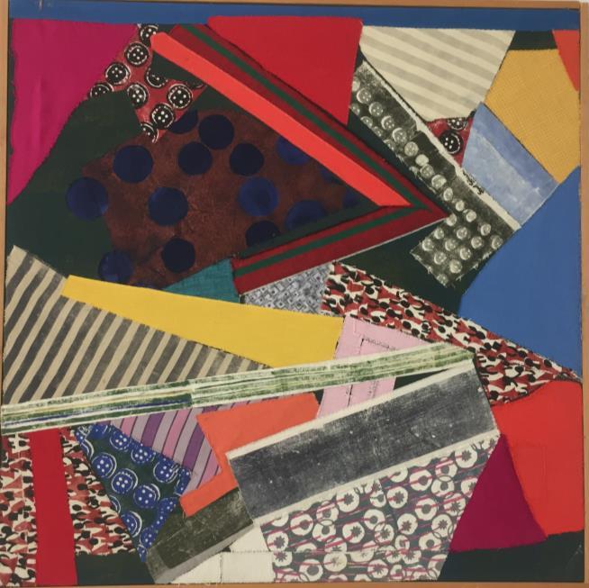 Textilcollage I, 60-tal Vinterscener, textil, 1977 Under 50-talet i USA var den abstrakta