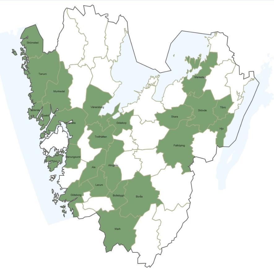 Lokalt, regionalt och nationellt perspektiv Anställda inom livsmedelsindustri (aktiebolag) som andel av total sysselsättning för kommun Anställda inom restaurangverksamhet (aktiebolag) som andel av