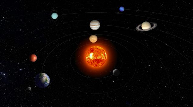 årskurs - 3 Vårt solsystem Solen är vår närmsta stjärna och den bildades för ca 5 miljarder år sedan. Våra 8 planeter bildades strax därefter dvs. för ca 4,5-4,8 miljarder år sedan.