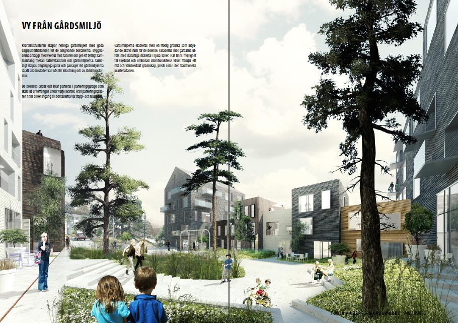 Anbud nummer 9, Oscar Properties, Jägnefält Milton & Sjöblom Freij Området angörs endast från Becksjudarvägens södra koppling till området