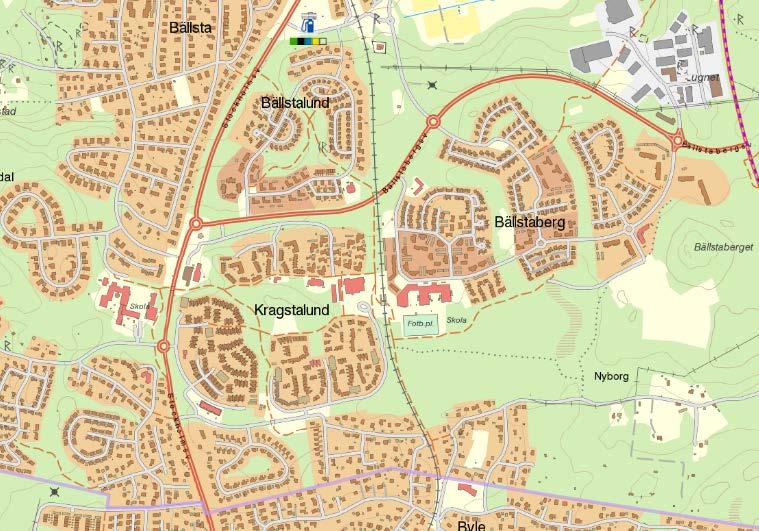 2017-08-31 s 27 (38) Figur 6.11. Skärmbild från Länsstyrelsens WebbGIS. Ungefärligt läge för planområdet är markerat med en röd oval.