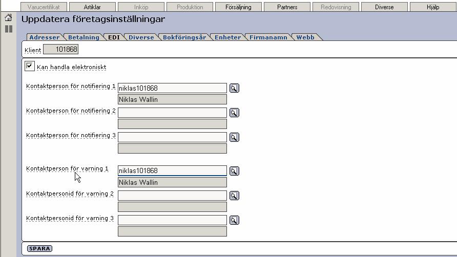 Senast uppdaterat: 06-09-18 Företagsinställningar sida 4 av 8 Bankgiro: Här anger ni ert bankgironummer om ni använder er av sådant.