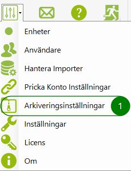 Arkiveringsinställningar Pricka Bokslut innehåller en smart funktion för att skapa en fullständig uppsättning av bokslutsspecifikationer i excelformat, där alla bilagor kan sparas, för varje bolag