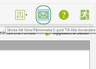 E-post skickas till användare när: Ett konto markeras som inte godkänt av en Godkännare Saldo förändras på ett avstämt konto Period