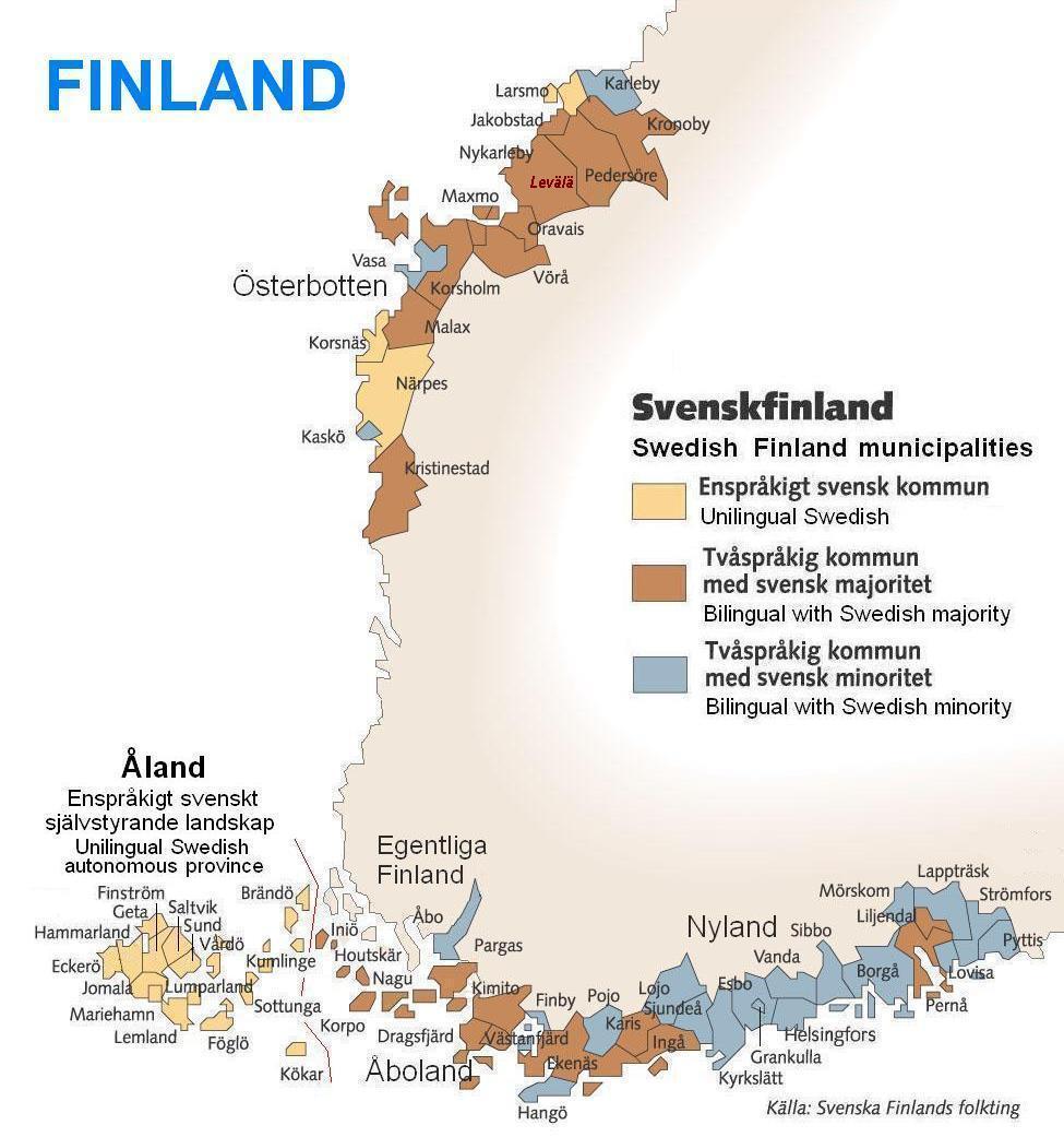 Finlands befolkning 5,5 milj. (2017) Finskspråkiga 4,8 milj.