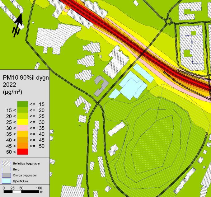 år 2030. Streckad markering visar planområdets ungefärliga placering.