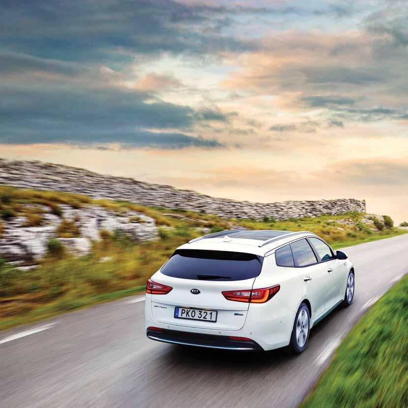Optima Sportswagon Innovation har en form Eleganta Kia Optima Sportswagon erbjuder en enastående kombination av distinkt utseende och kompromisslös komfort.