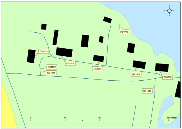 Gropen var ca 1x1 meter samt 0,50 meter djup.