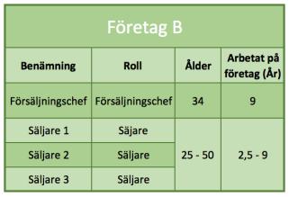 4.2 Företag B Företag B är ett försäkringsbolag som arbetar både mot privat- och företagskunder.