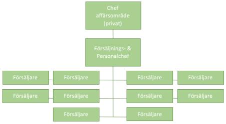 Intervjuer som genomförts har skett med en försäljningschef och tre säljare som jobbar mot privatkunder. Figur 12 