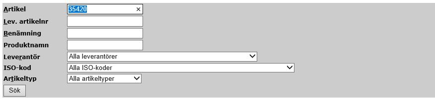 Arbetsorder Specialanpassning - kontroll av hjälpmedlets Ansvar Börja alltid med att kontrollera vilket betalningsansvar det hjälpmedel som ska anpassas har genom att ange artikelnumret i Sök artikel.