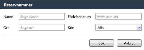 Om aktiveringen görs vid sökning i befolkningsregistret och patienten inte finns i patientregistret i VAS öppnas en dialogruta med texten: Patienten hittades inte i VAS utan hämtades från