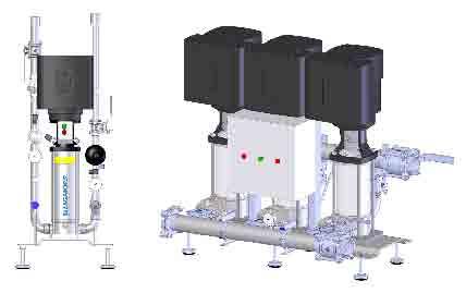 Teknisk information Lagafors Lågtryckscentral LWP 20 Modell LWP 2090 SB LWP 20150** SB LWP 20200** SB LWP 20300** SB LWP 20300** Multi LWP 20600** Multi LWP 20900** Multi Utgående vattentryck Ca 19