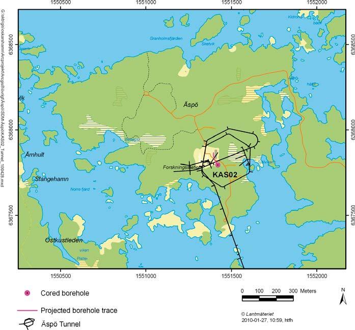 Table 1 3. Technical information for 20 boreholes at Äspö HRL and available geological/geophysical data are included in the simplified geological single-hole interpretation.