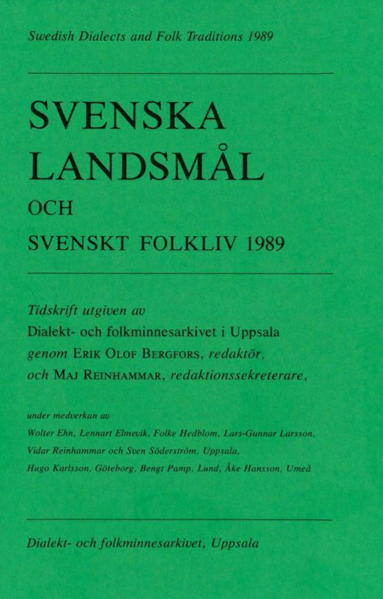 samiska avdelning som 1943 inrättades av arkivchef Dag Strömbäck: Om de i sanning storartade resultat som åstadkoms, vittnar våra största svenska verk inom lapsk lexikografi, det senaste, Gustav