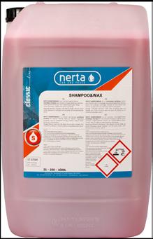 Vi har rätt medel för alla tillfällen! Nerta Super Carpolish Red Koncentrerat lågskummande schampo/vax för handtvätt av alla typer av fordon.