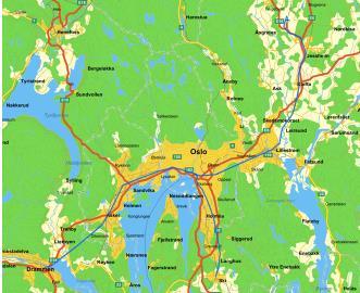 23 Gardemoen Oslo - Drammen/Ski Höghastighetståget kör på den befintliga banan från Gardemoen in till Oslo där tåget kan fortsätta antingen till Drammen eller Ski.