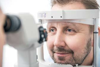 Optikern genomför sedan en synundersökning för att mäta ditt synfel och din synskärpa. Detta är samma undersökning som görs vid utprovning av glasögon.