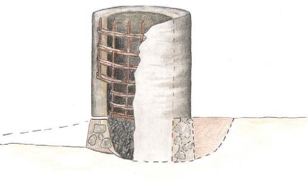Figure 9 a-c: Three of the furnace types excavated in Viby parish, Närke.