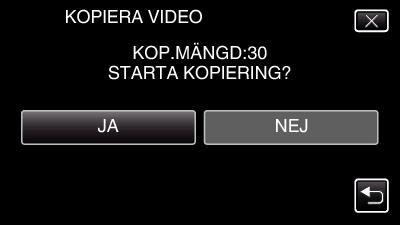 Kopiering 6 Tryck på filerna för att kopiera. 0 P visas för valda filer. Tryck på filen igen för att avlägsna P från den.