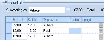 Att planera med uppgifter Allmänt Uppgifter används dels i resursbehovet och dels i planeringen på personernas arbetstider. Detta gör att man kan se om en eller fler arbetsuppgifter är bemannade.