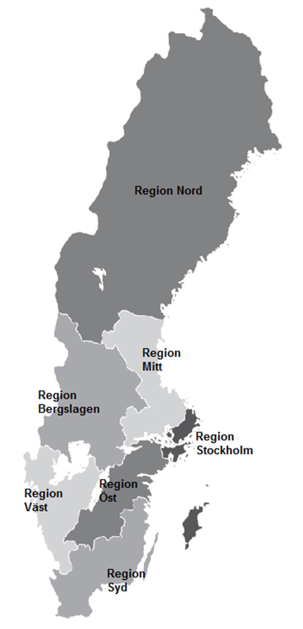 2019-03-28 46 (57) Den 1 januari 2015 bildades den nya Polismyndigheten, som är indelad i sju polisregioner. Regionerna ersätter de tidigare 21 länspolismyndigheterna.